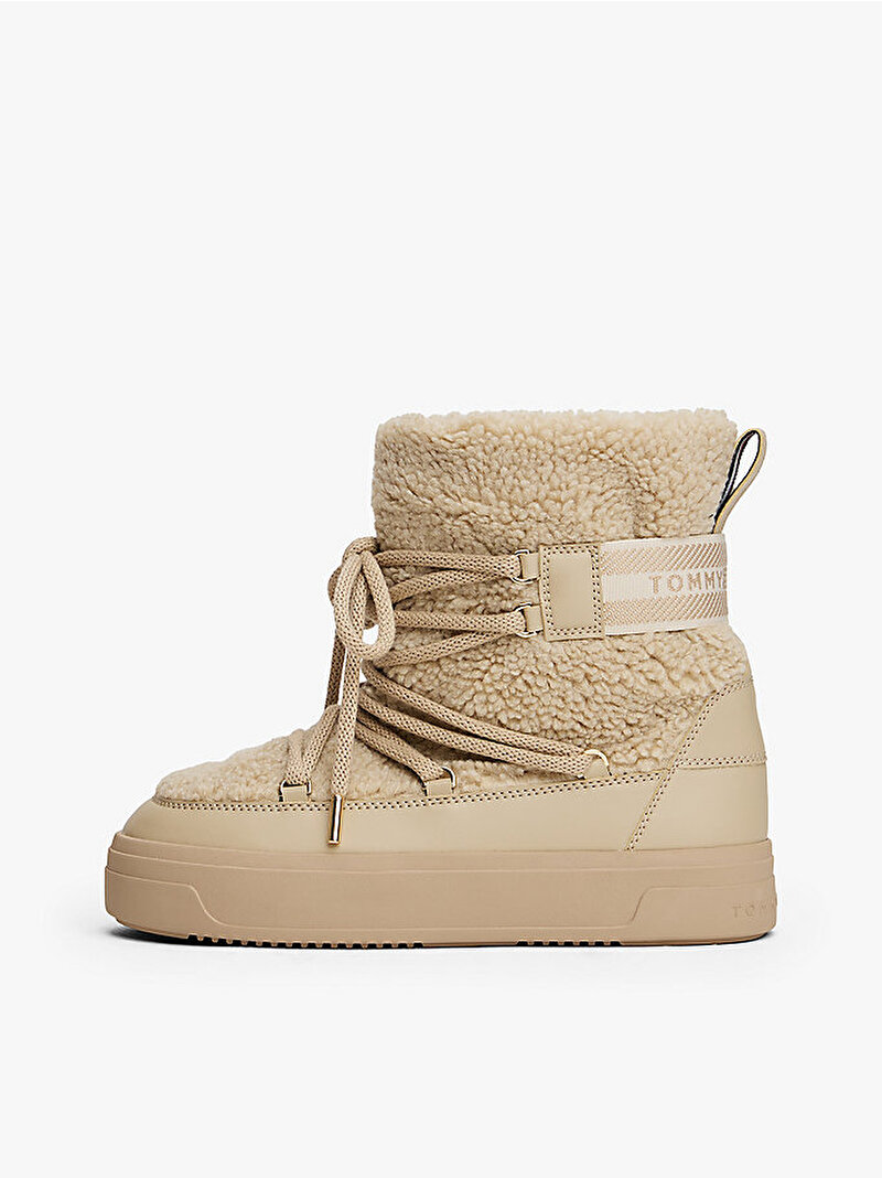 Kadın Fauux Shearling Kar Botu Bej  FW0FW08788RBT