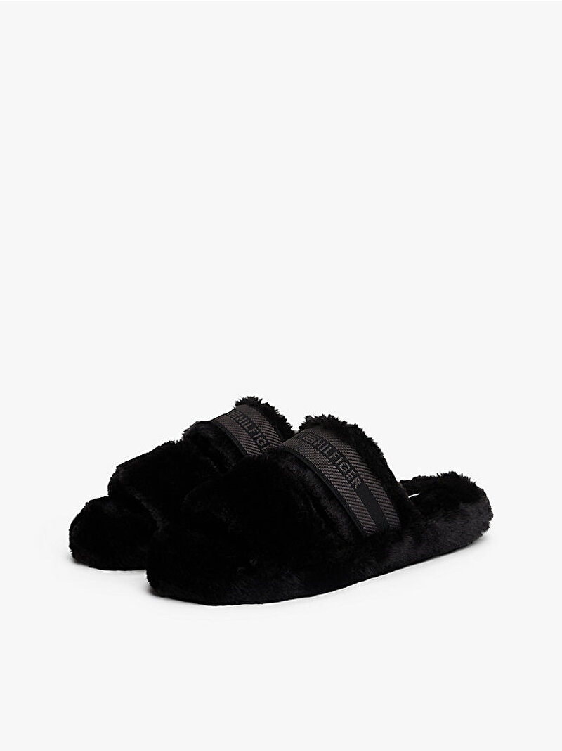 Kadın Hilfiger Fur Ev Terliği Siyah FW0FW08854BDS