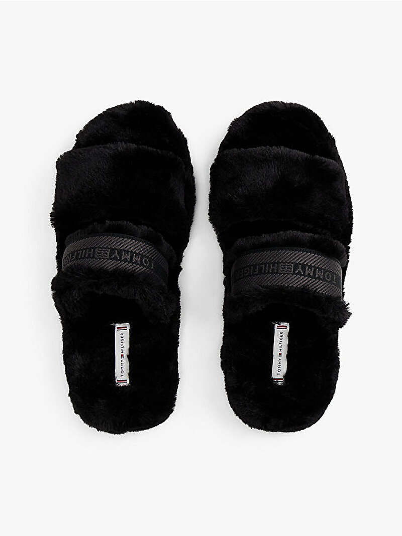 Kadın Hilfiger Fur Ev Terliği Siyah FW0FW08854BDS