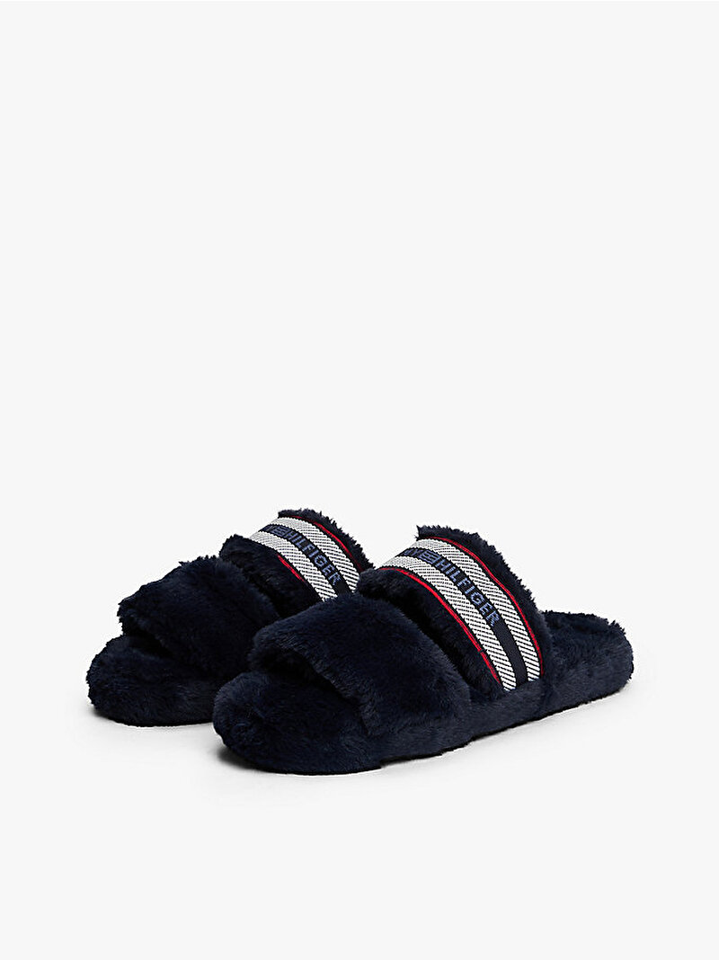 Kadın Hilfiger Fur Ev Terliği Lacivert FW0FW08854DW6