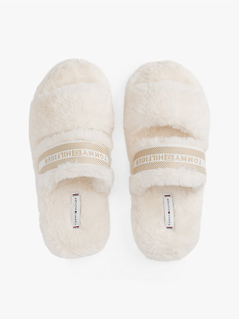 Kadın Hilfiger Fur Ev Terliği Beyaz  FW0FW08854YBH