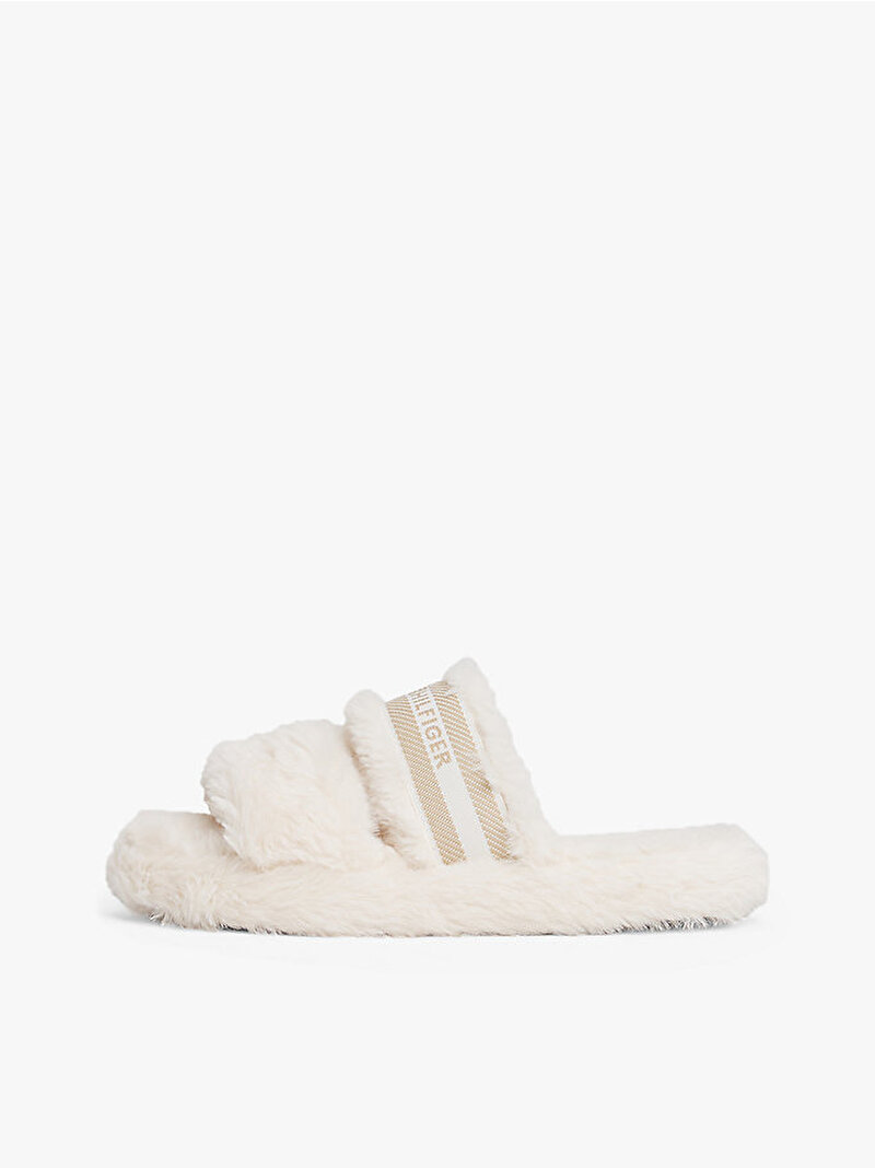 Kadın Hilfiger Fur Ev Terliği Beyaz  FW0FW08854YBH