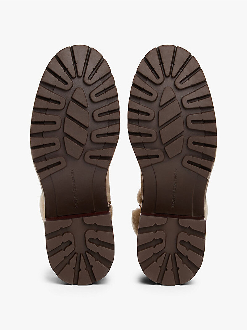 Kadın TH Shearling Lace Up Bot Bej  FW0FW08999ACC