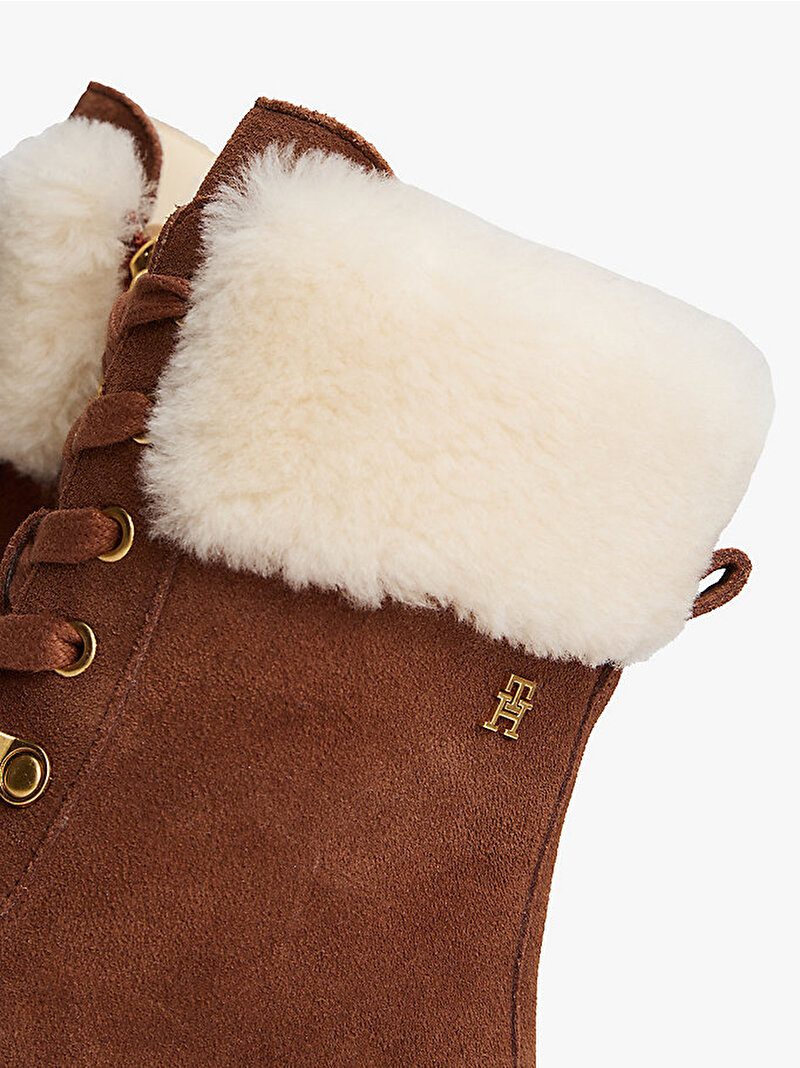 Kadın TH Shearling Lace Up Bot Kahverengi FW0FW08999GQS