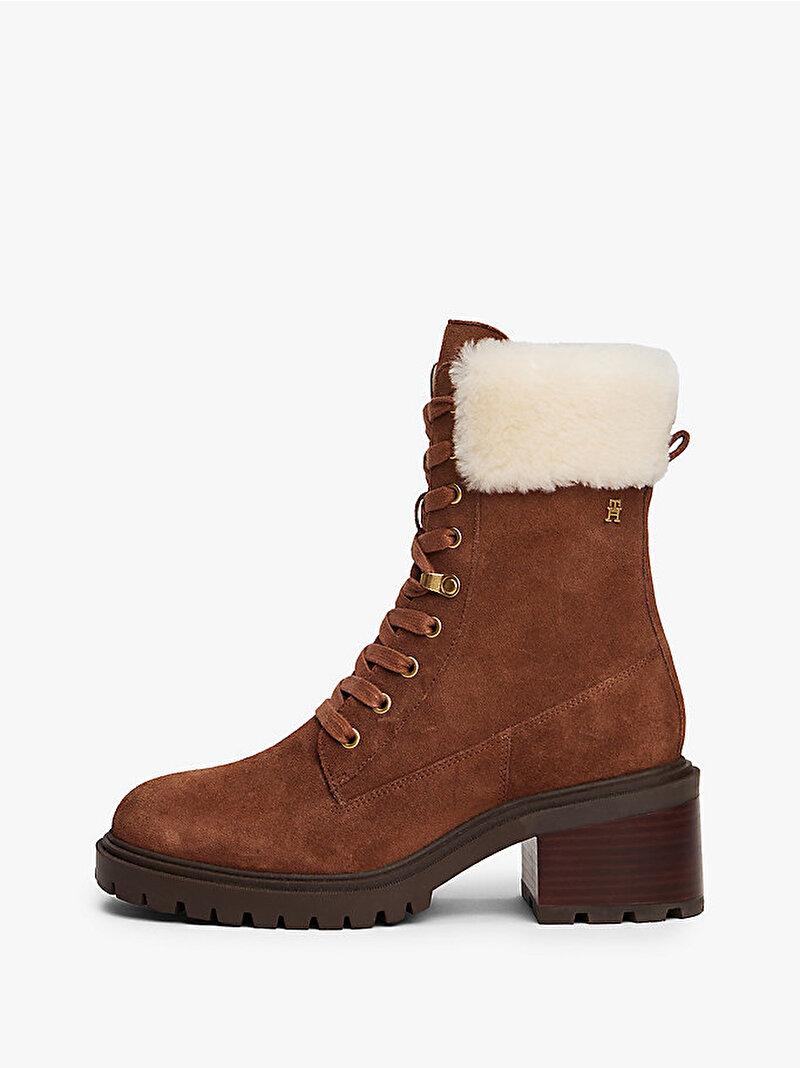 Kadın TH Shearling Lace Up Bot Kahverengi FW0FW08999GQS