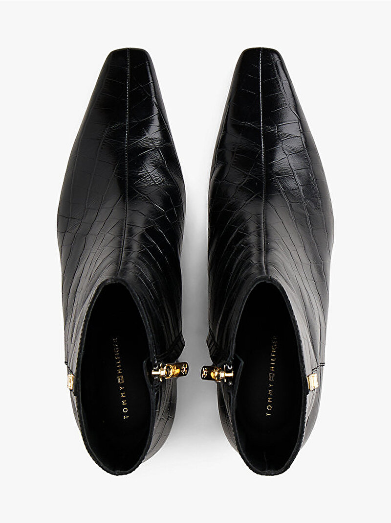 Kadın TH Square Toe Croc Bot Siyah FW0FW09162BDS