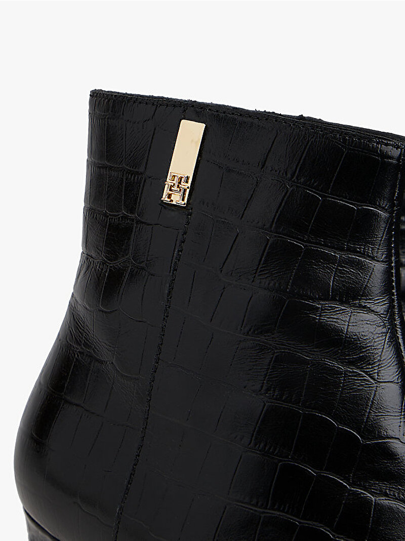 Kadın TH Square Toe Croc Bot Siyah FW0FW09162BDS