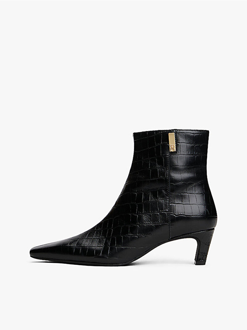 Kadın TH Square Toe Croc Bot Siyah FW0FW09162BDS