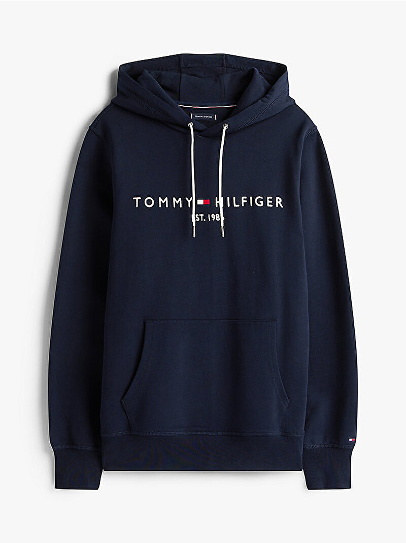 Erkek Tommy Logo Hoodie Lacivert MW0MW13720DW5