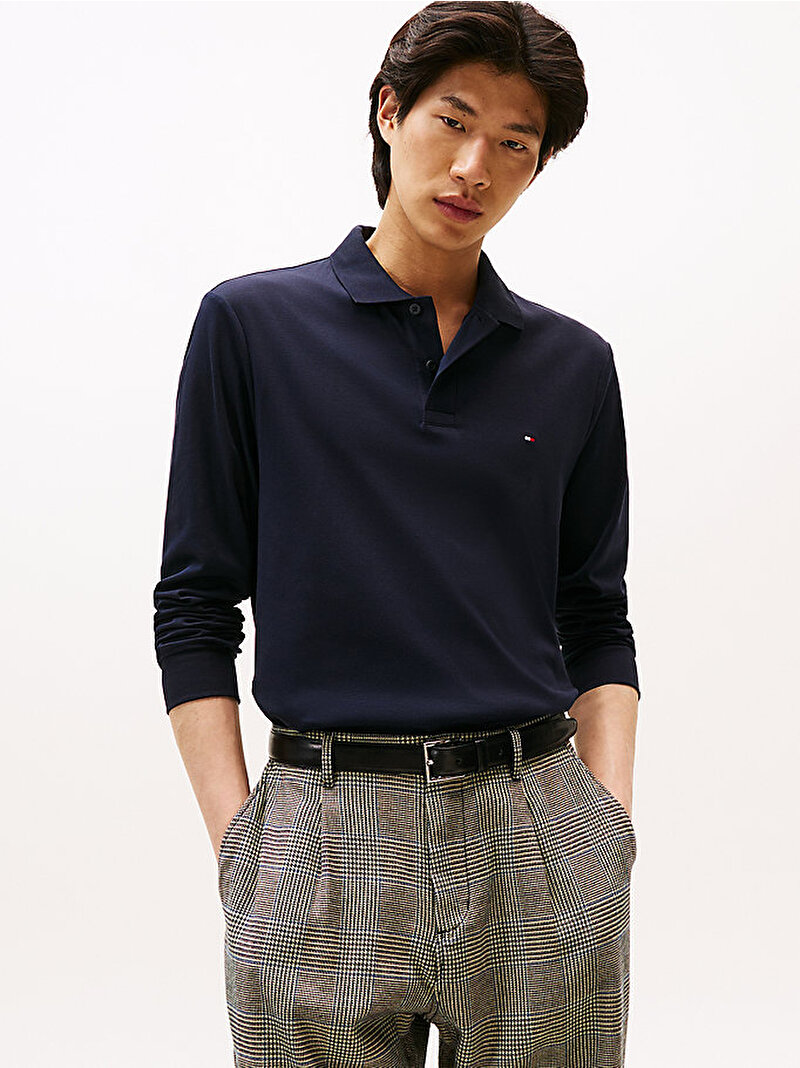 Erkek Liquid Cotton Polo T-shirt Lacivert MW0MW37317DW5