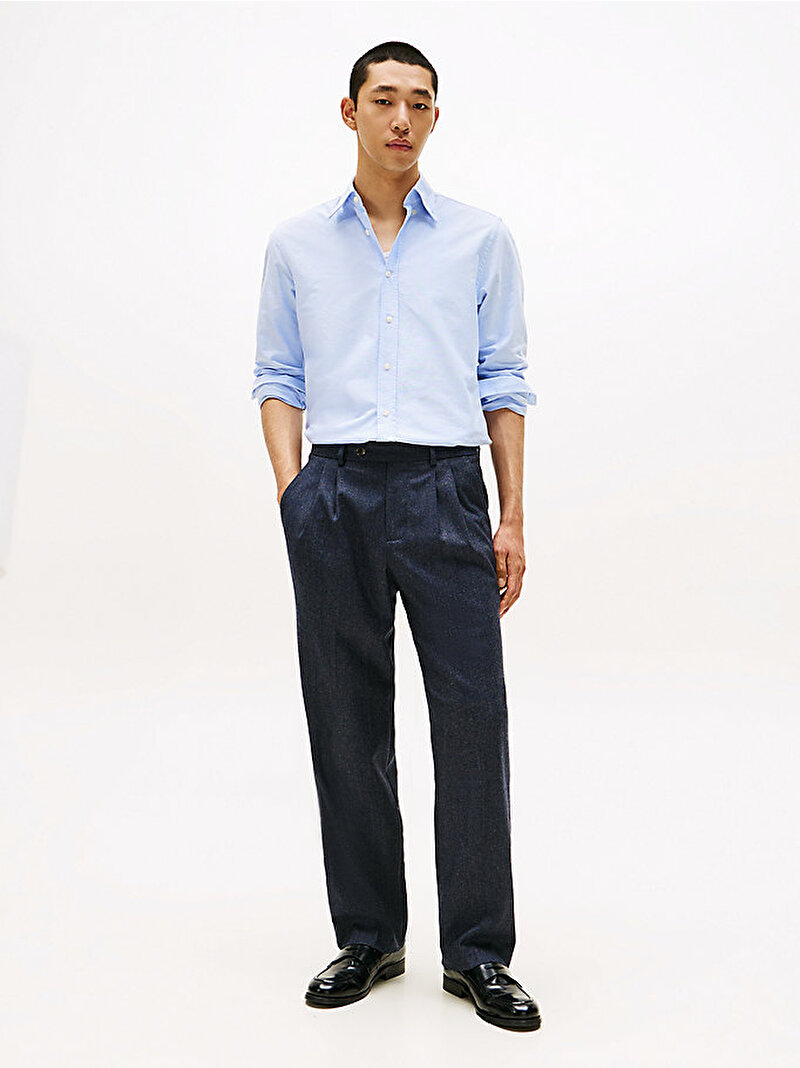 Erkek Dc Button Down Oxford Gömlek Mavi  MW0MW39754C3Q