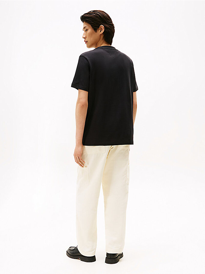 Erkek Hilfiger Stack Graphic T-shirt Siyah MW0MW40002BDS