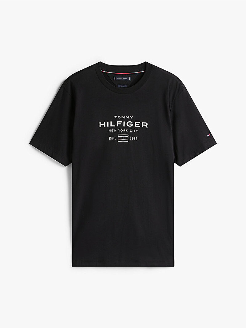 Erkek Hilfiger Stack Graphic T-shirt Siyah MW0MW40002BDS