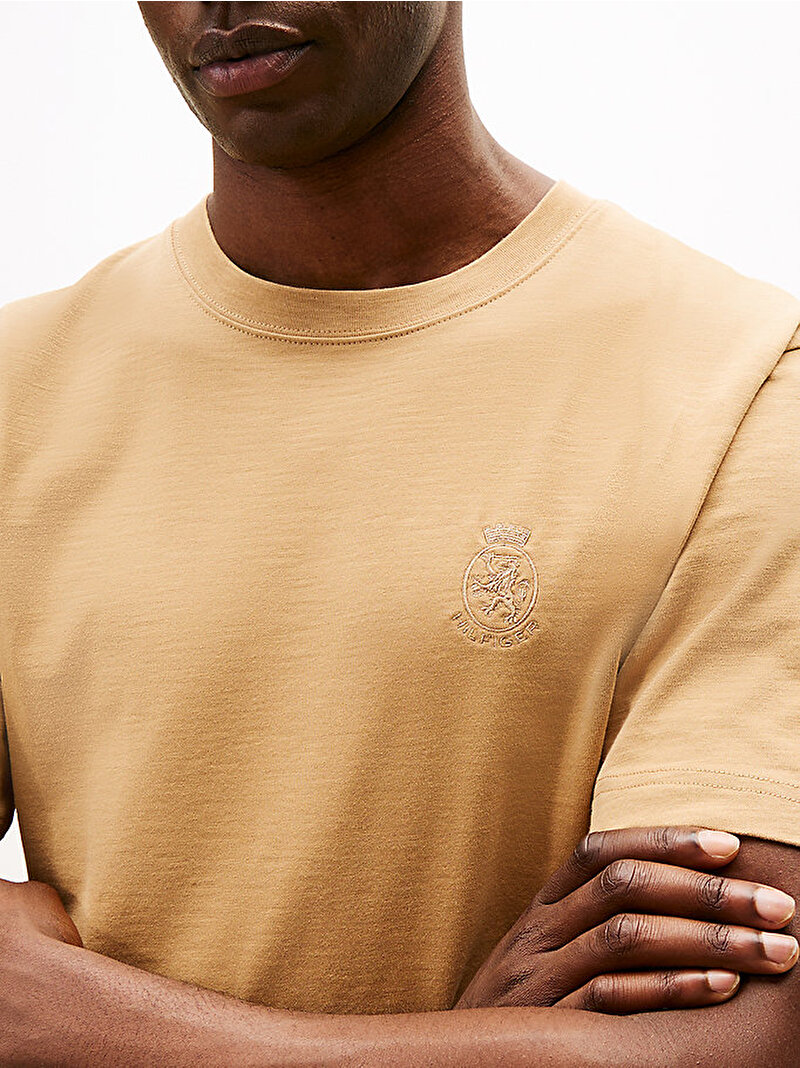 Erkek Small Crest Graphic T-shirt Bej  MW0MW40019GV7