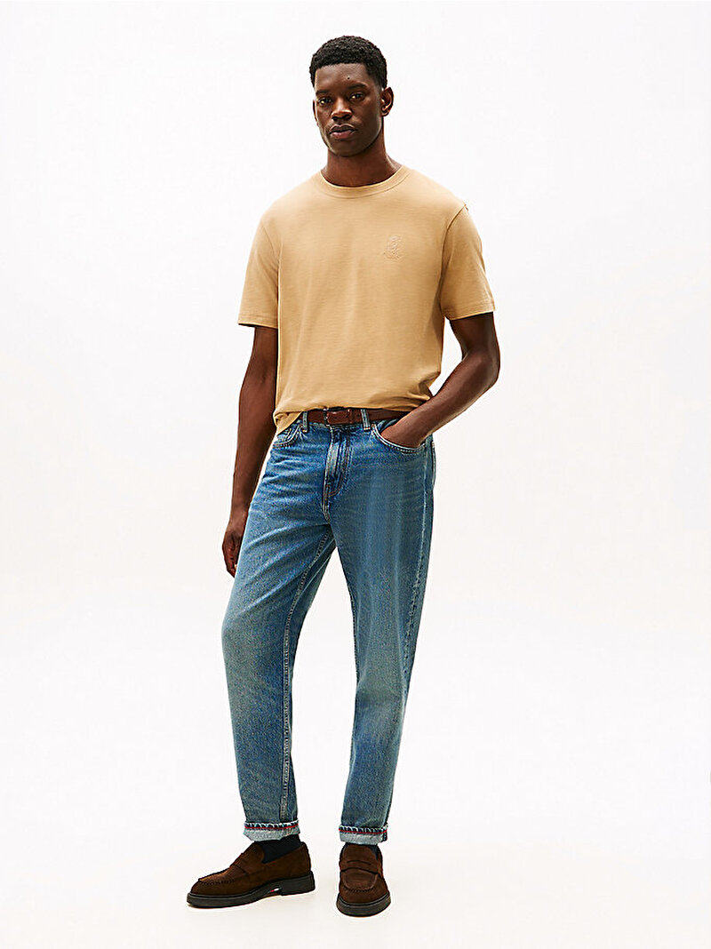 Erkek Small Crest Graphic T-shirt Bej  MW0MW40019GV7