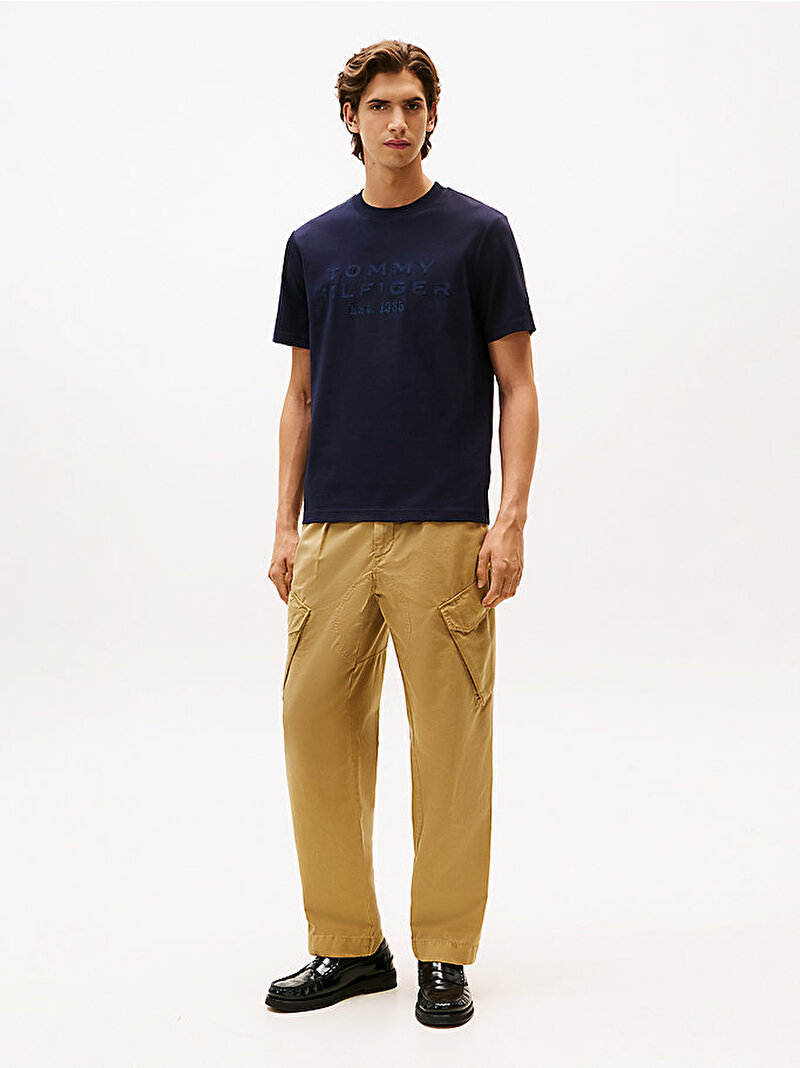 Erkek Nylon Applique T-shirt Lacivert MW0MW40026DW5