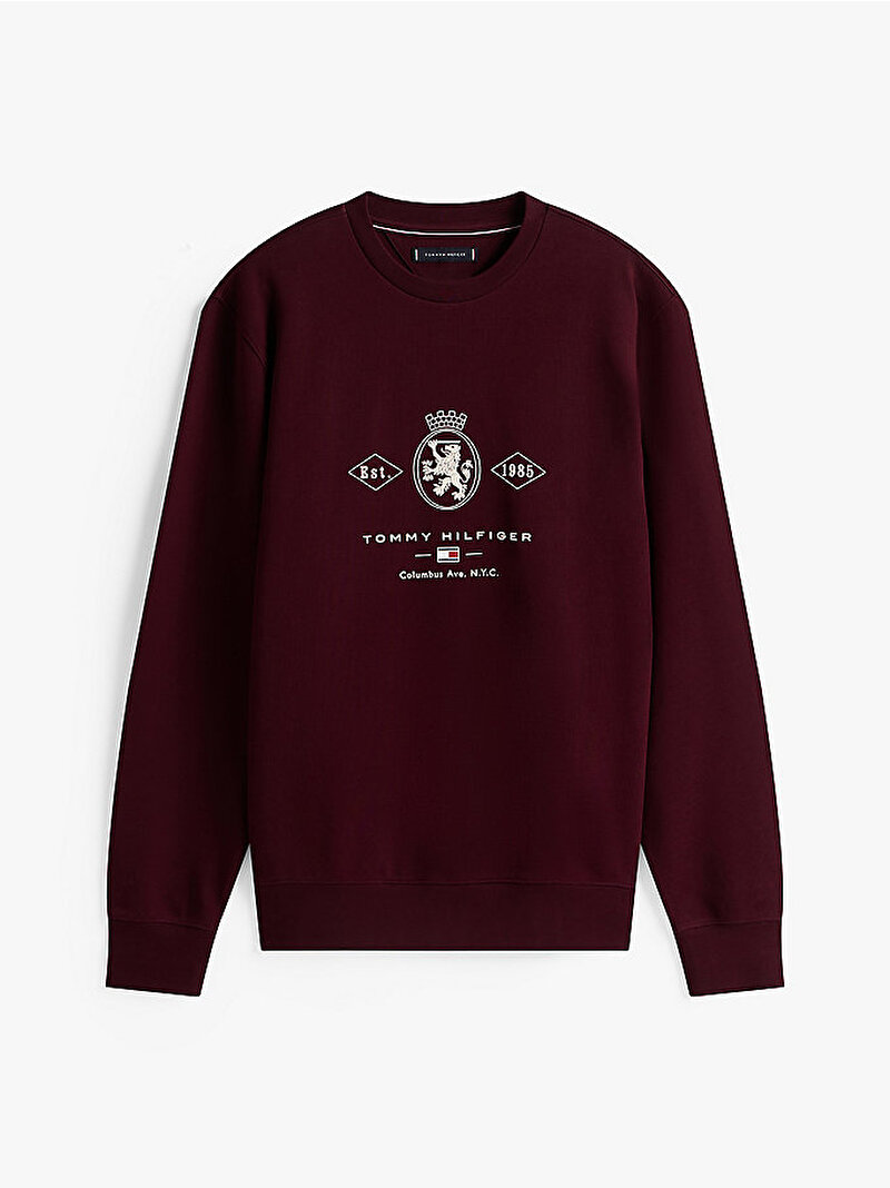 Erkek Diamond Crest Graphic Sweatshirt Kırmızı MW0MW40048XIH