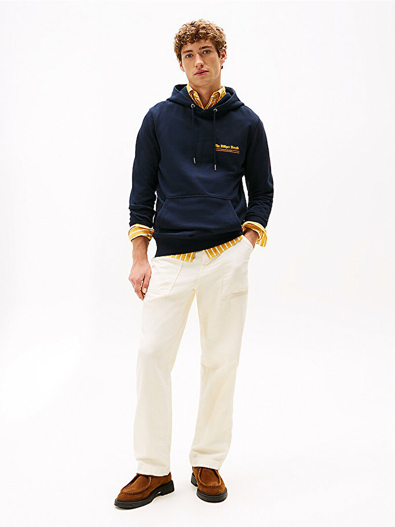 Erkek Hilfiger Herald Graphic Sweatshirt Lacivert MW0MW40065DW5