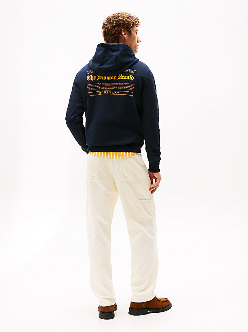 Erkek Hilfiger Herald Graphic Sweatshirt Lacivert MW0MW40065DW5