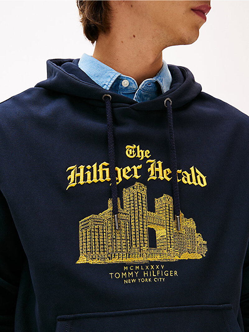 Erkek Herald Skyline Hoodie Lacivert MW0MW40066DW5