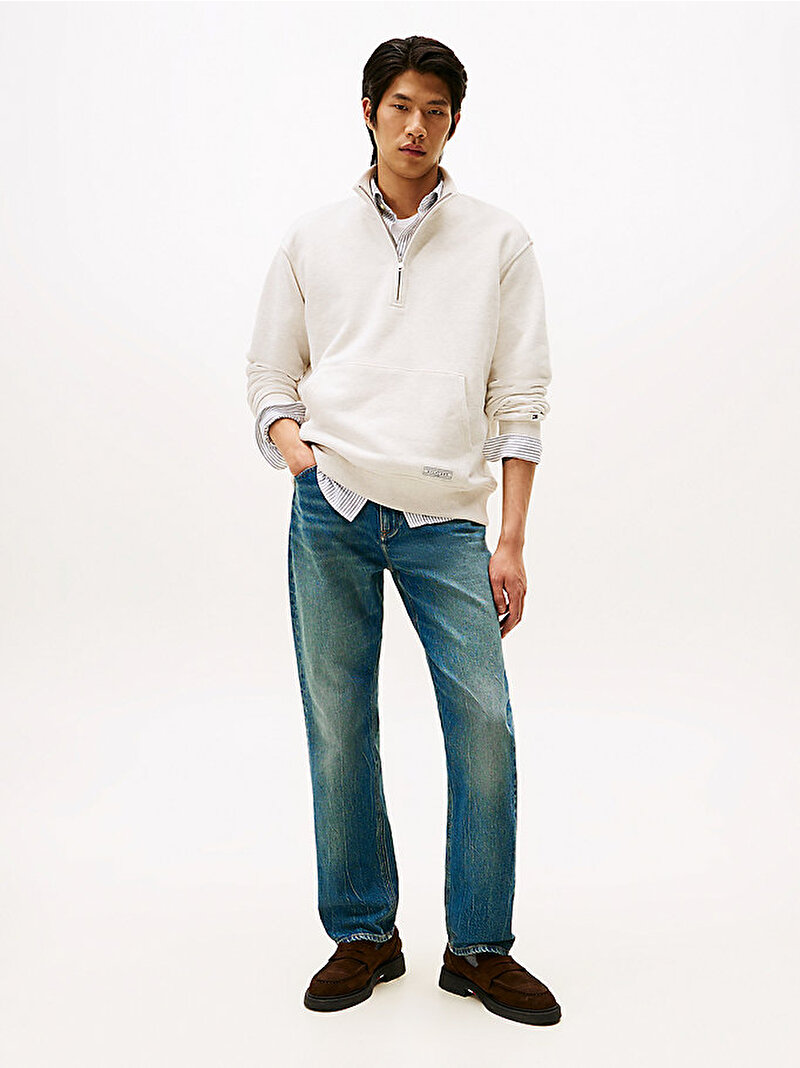 Erkek Premium Essential Sweatshirt Bej  MW0MW40080AFL