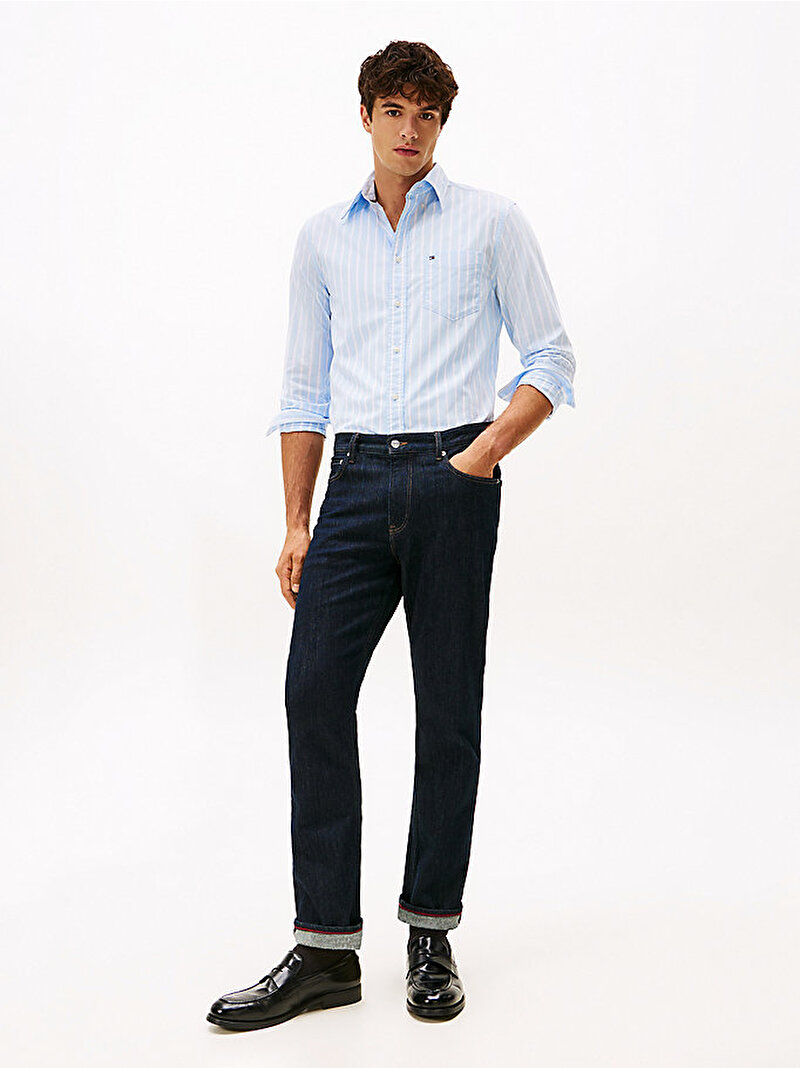 Erkek Flex Poplin Ground Gömlek Mavi  MW0MW404560A4