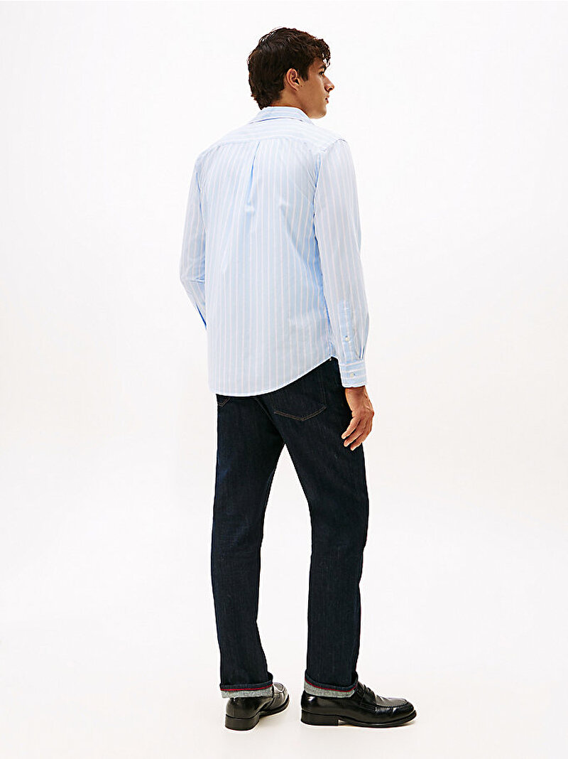 Erkek Flex Poplin Ground Gömlek Mavi  MW0MW404560A4