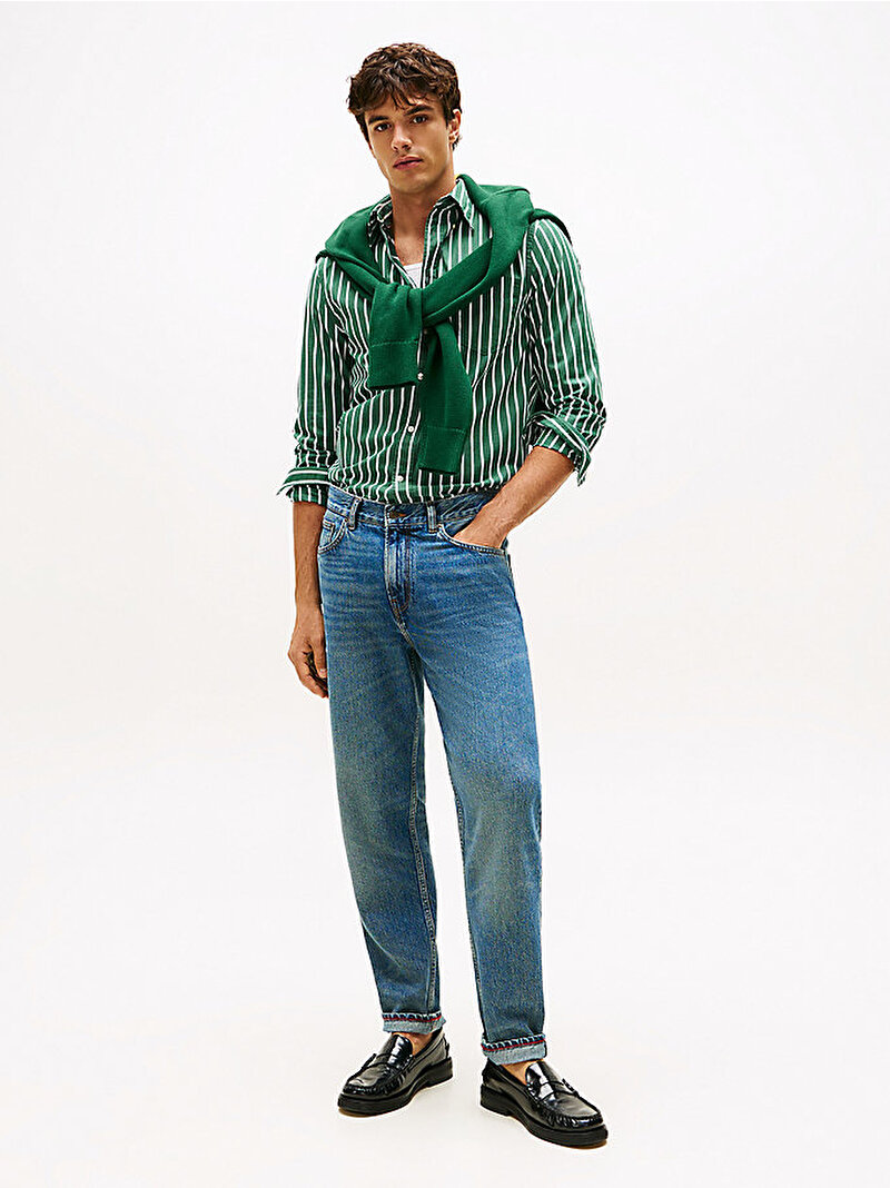 Erkek Flex Poplin Ground Gömlek Yeşil MW0MW404560CG