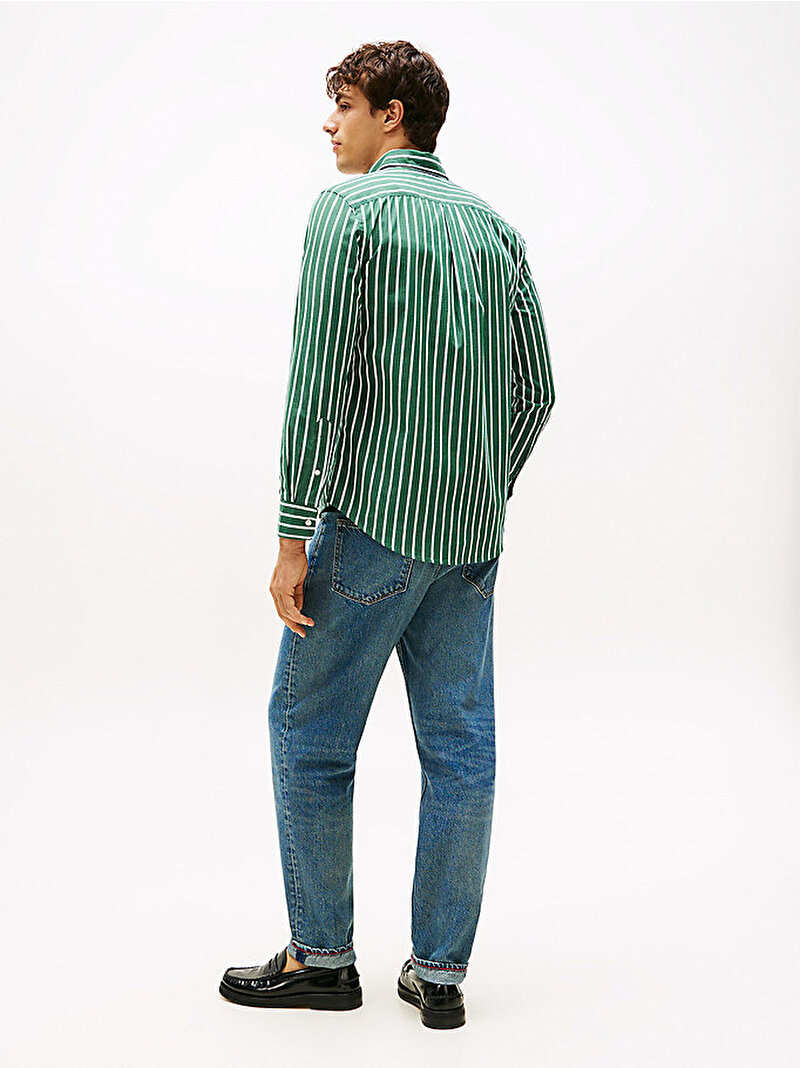 Erkek Flex Poplin Ground Gömlek Yeşil MW0MW404560CG