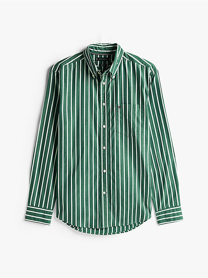 Erkek Flex Poplin Ground Gömlek Yeşil MW0MW404560CG