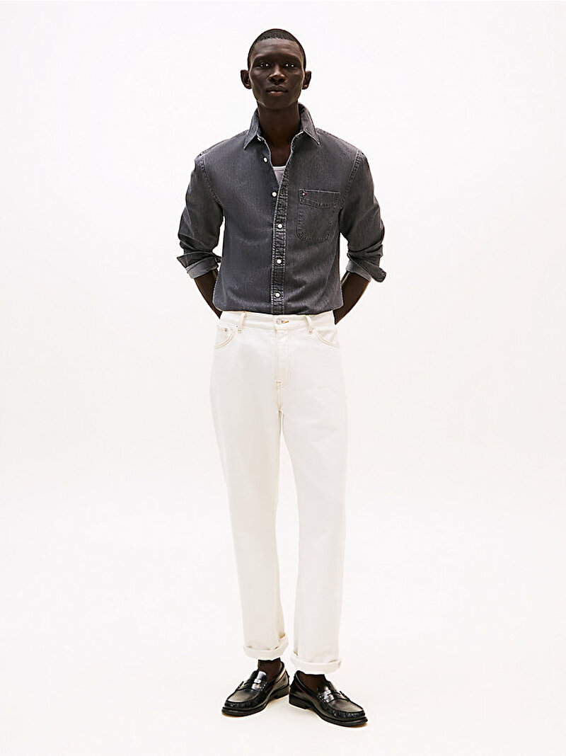 Erkek Denim Gömlek Gri MW0MW404941BB