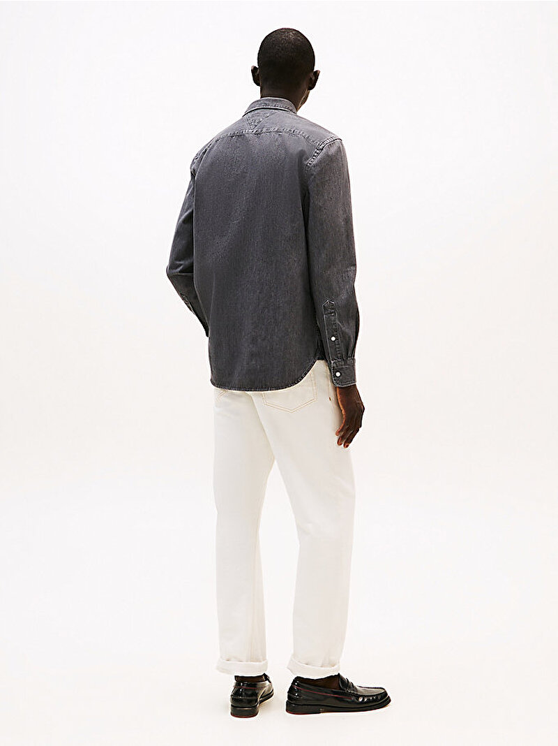 Erkek Denim Gömlek Gri MW0MW404941BB
