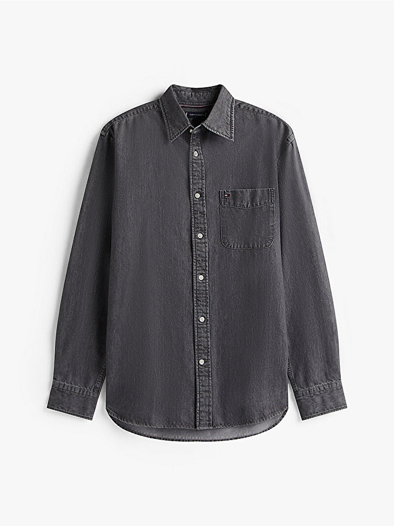 Erkek Denim Gömlek Gri MW0MW404941BB