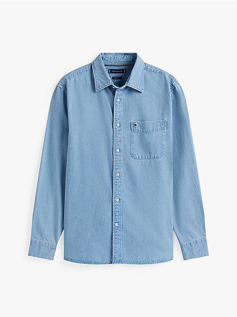 Erkek Denim Gömlek Mavi  MW0MW404941BQ