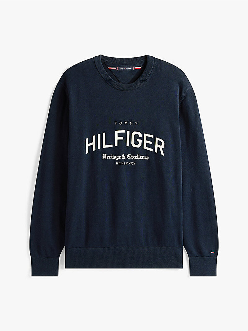 Erkek Brand İdentity Crew Kazak Lacivert MW0MW40851DW5