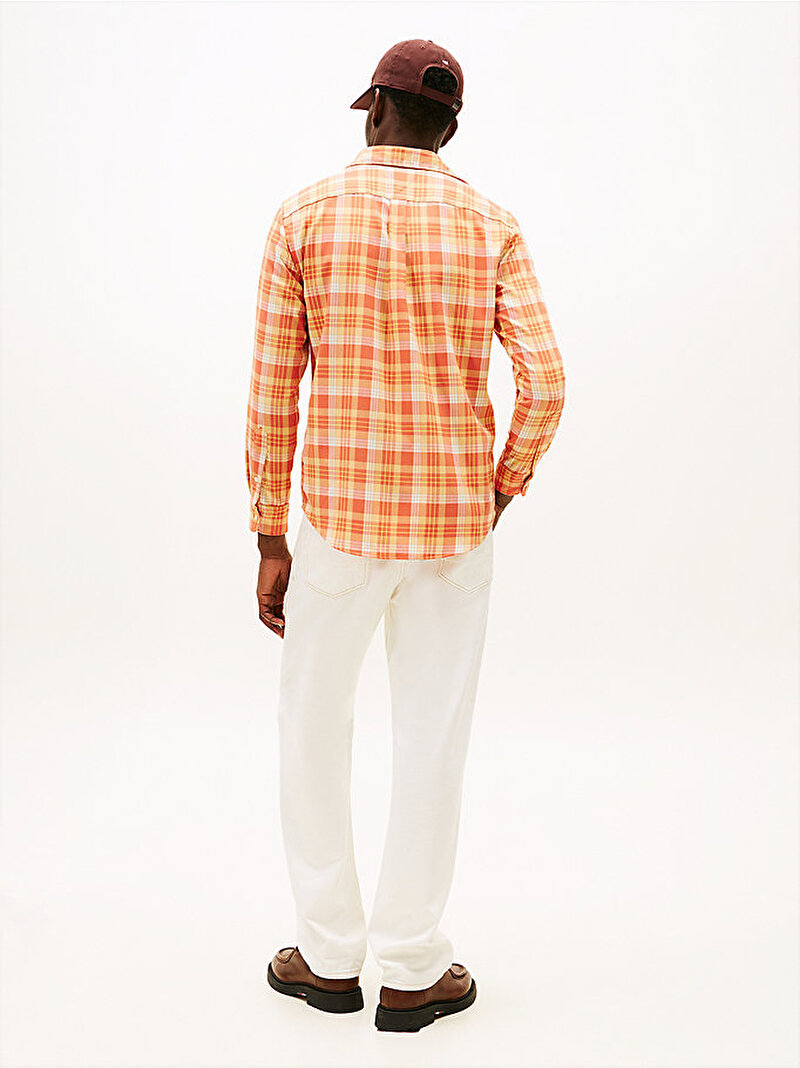 Erkek Soft Touch Blend Gömlek Turuncu MW0MW414220PE