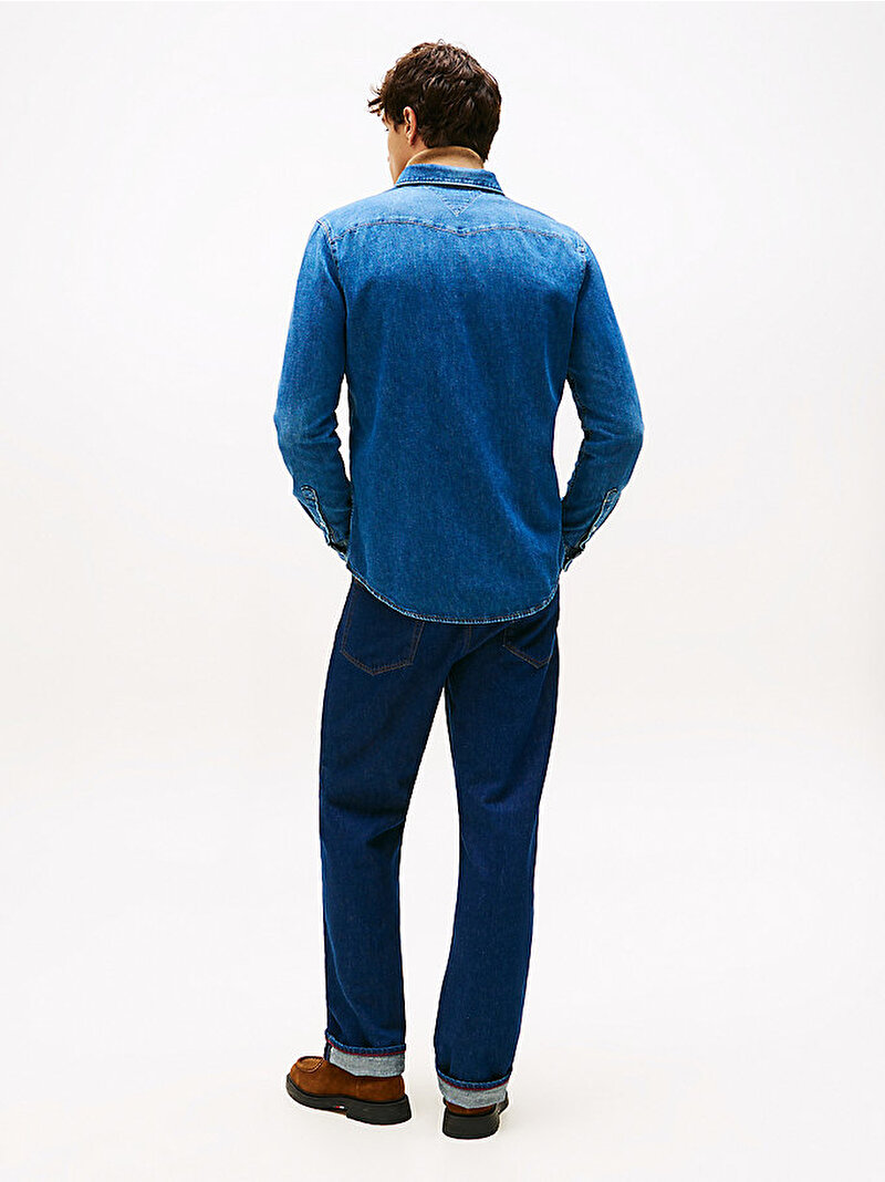 Erkek Western Gömlek Lacivert MW0MW420841BW