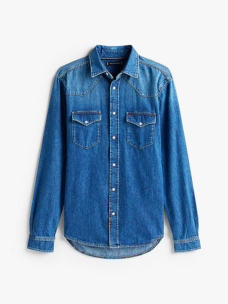 Erkek Western Gömlek Lacivert MW0MW420841BW