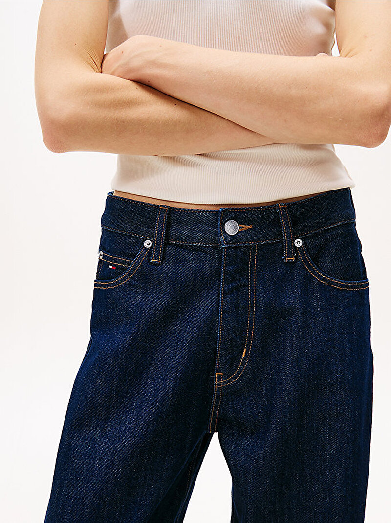 Kadın Jeanie Balloon Jean Pantolon Lacivert DW0DW222061BK