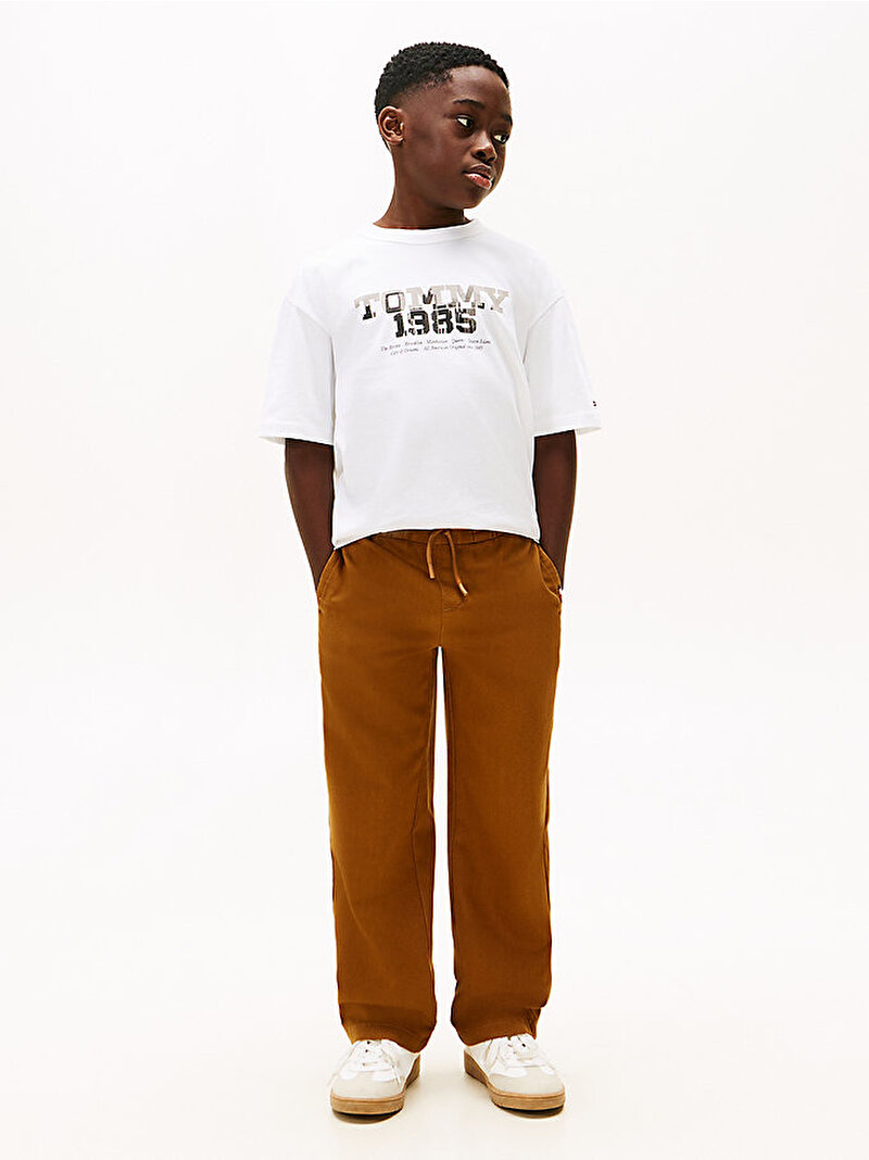 Erkek Çocuk Tommy 1985 Graphic T-shirt Beyaz  KB0KB10087YBR