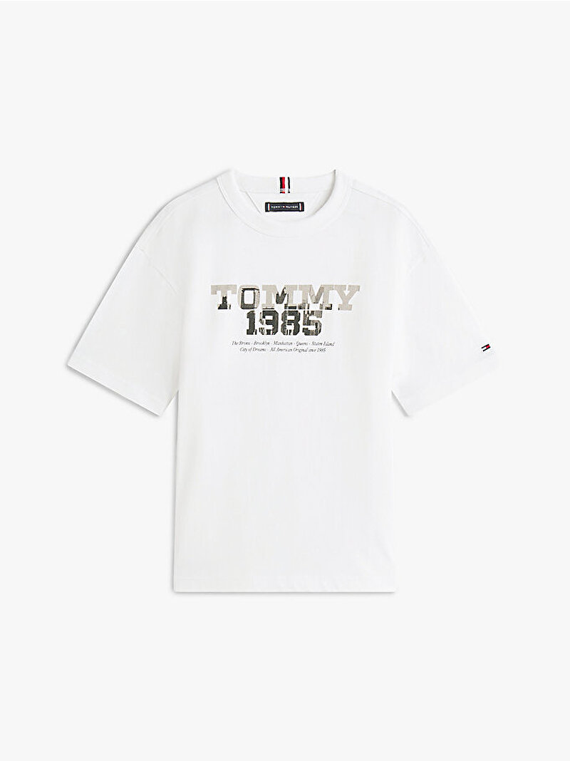 Erkek Çocuk Tommy 1985 Graphic T-shirt Beyaz  KB0KB10087YBR