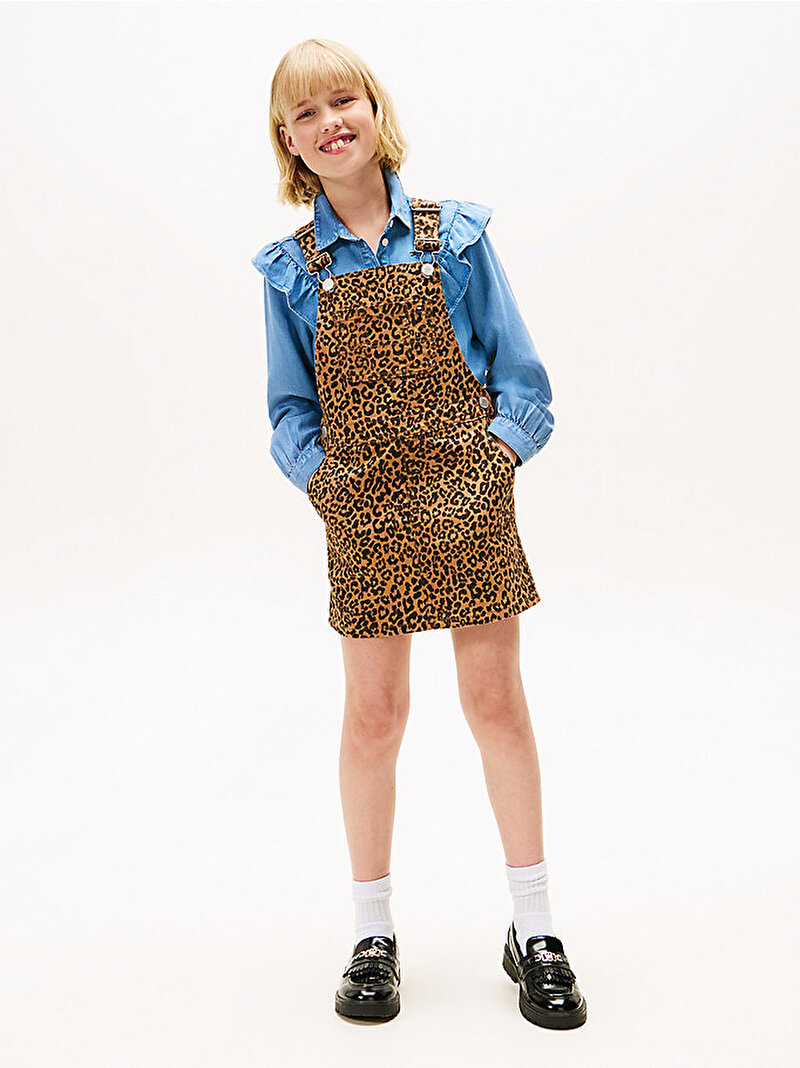 Kız Çocuk Dungaree Denim Elbise Çok renkli KG0KG090141CD