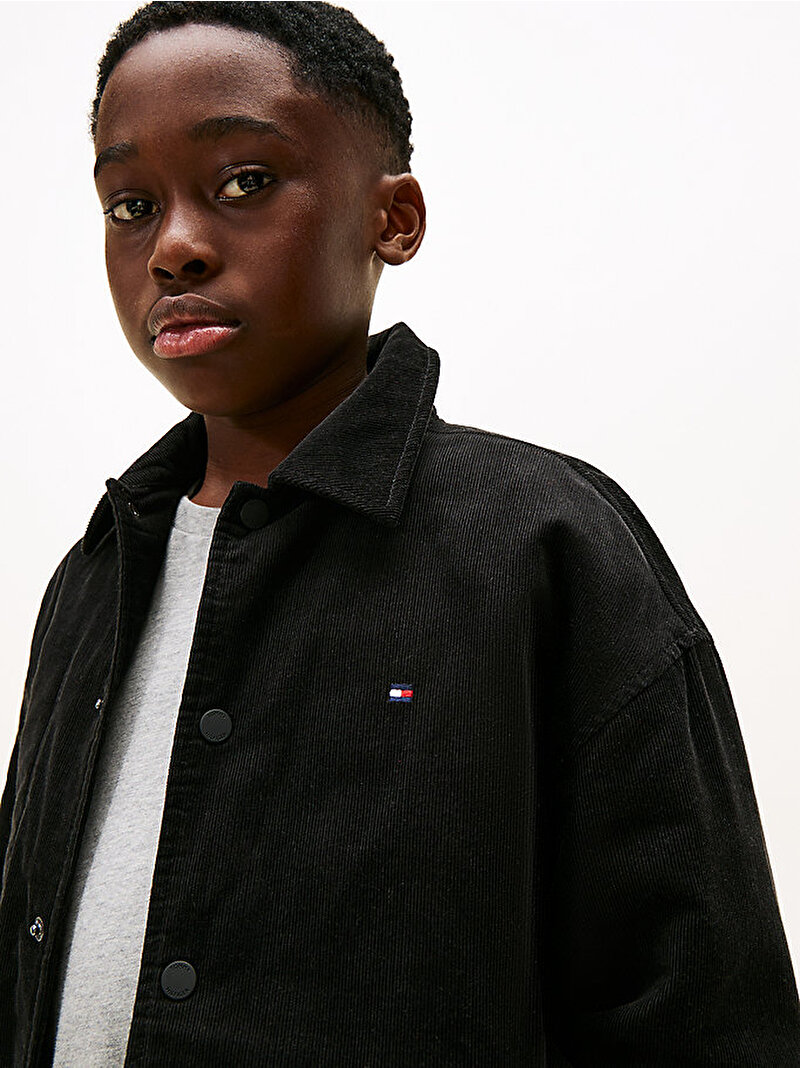 Erkek Çocuk Corduroy Overshirt Gömlek Siyah KB0KB09928BDS