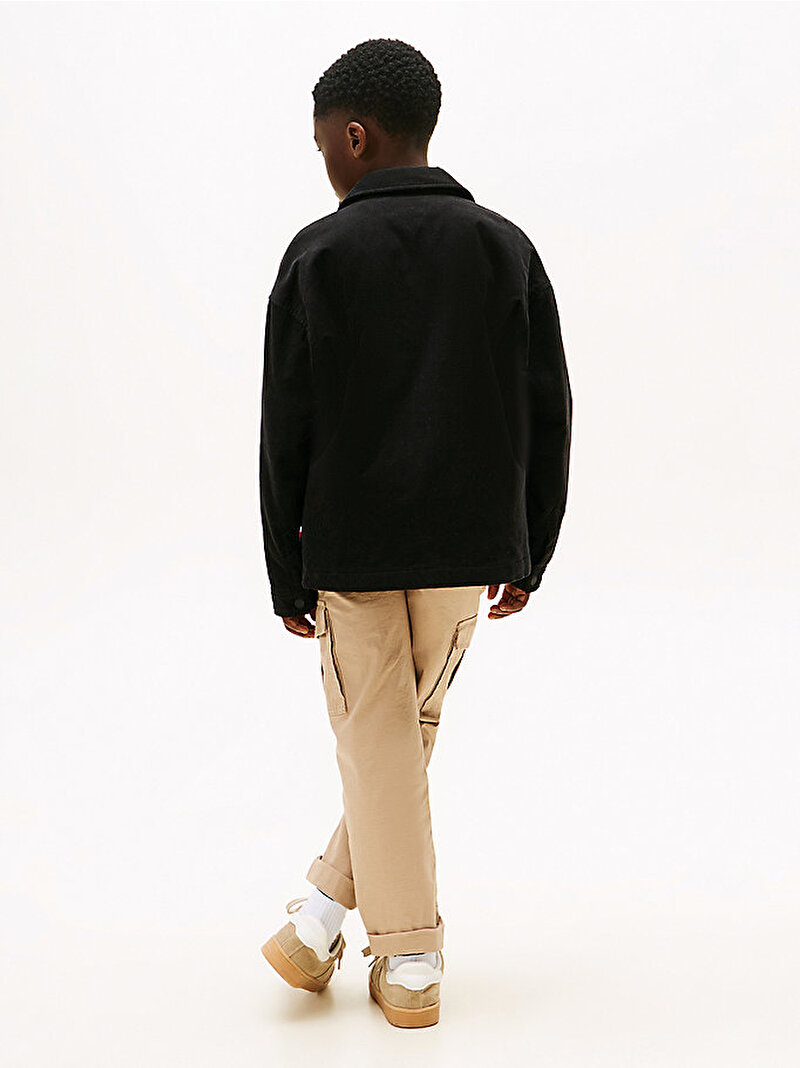 Erkek Çocuk Corduroy Overshirt Gömlek Siyah KB0KB09928BDS