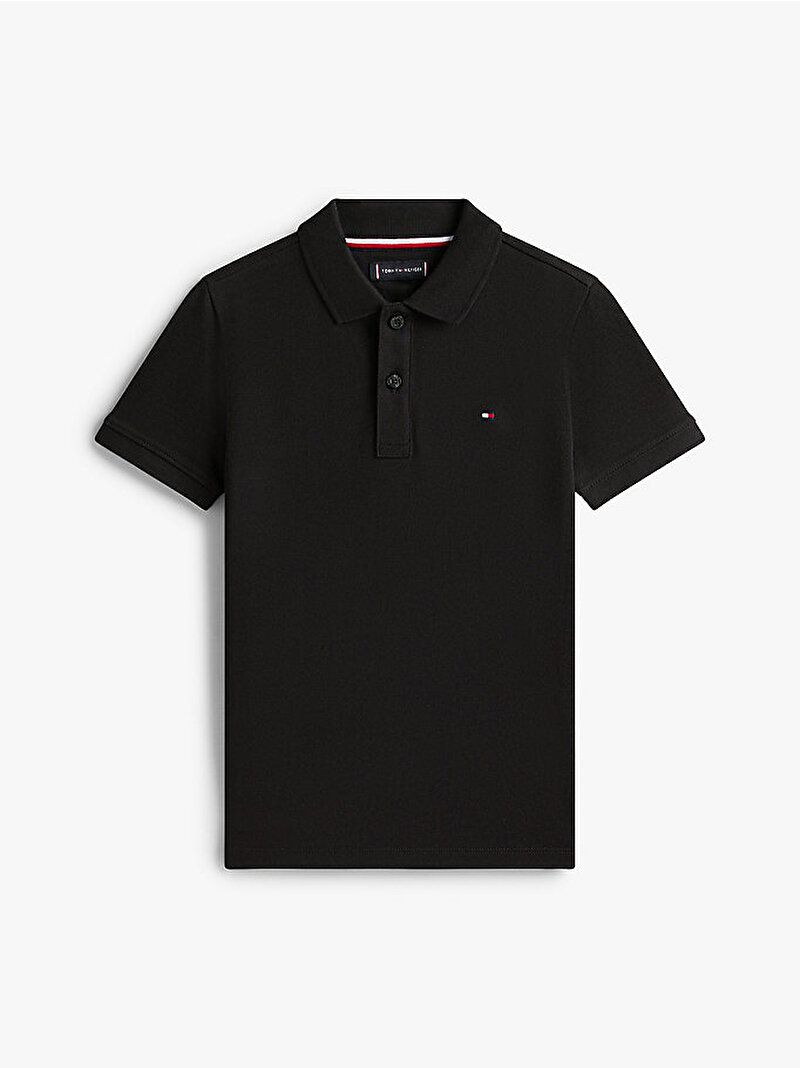 Erkek Çocuk Flag Polo T-shirt Siyah KB0KB09103BDS