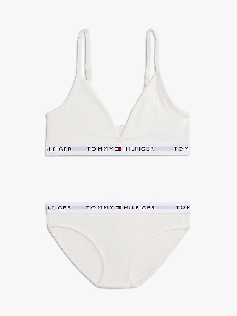 Kız Çocuk Pointelle Sütyen Bikini Külot Set Ekru UG0UG00812YBL