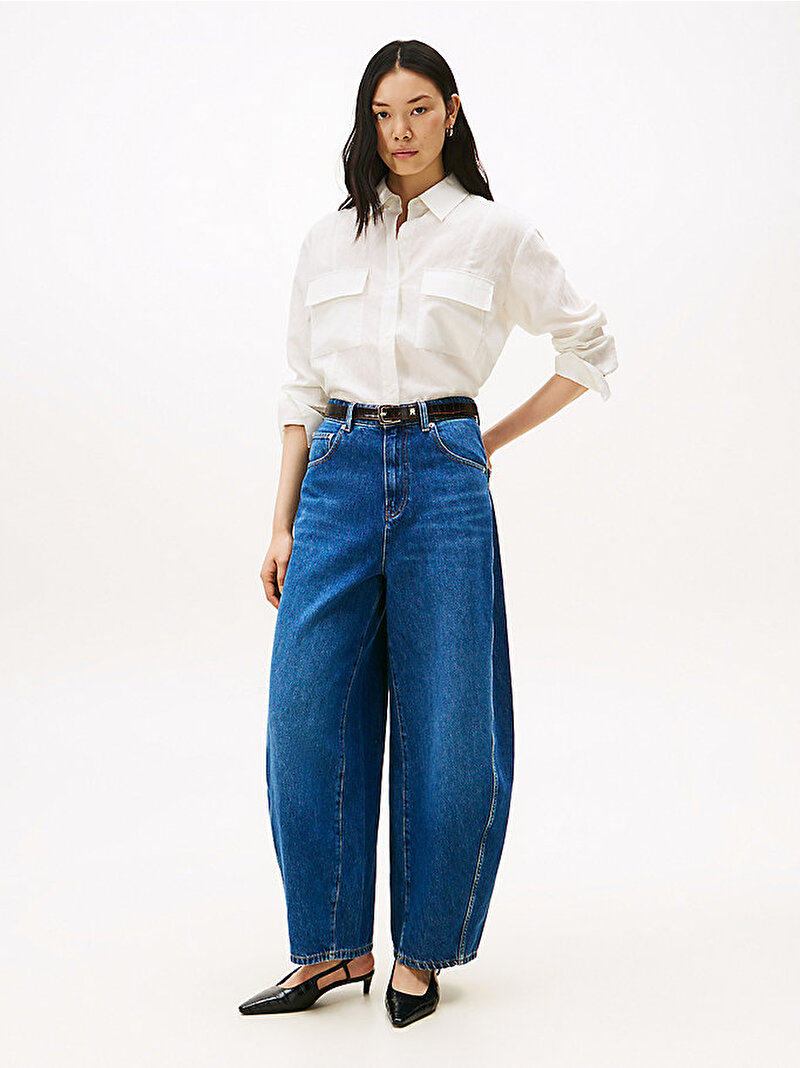 Kadın Fluid Utility Gömlek Beyaz  WW0WW46600YA8