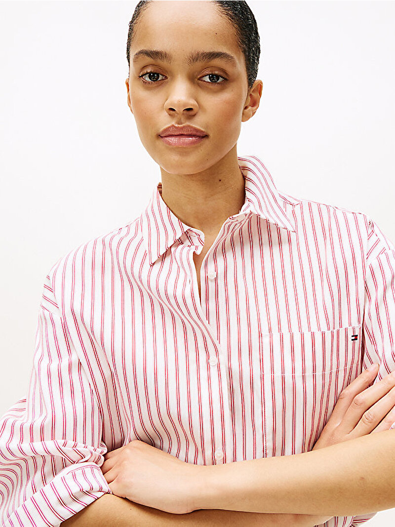 Kadın New Poplin Modern Gömlek Kırmızı WW0WW465990EZ