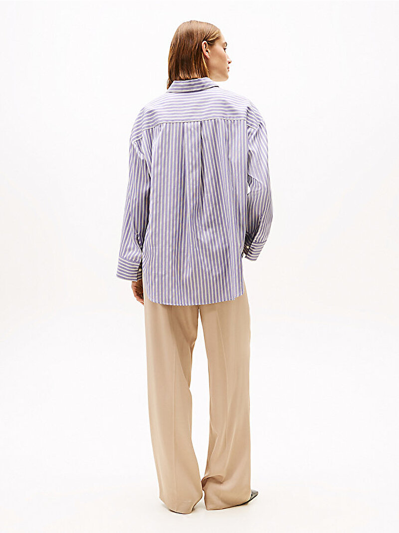 Kadın New Poplin Modern Gömlek Mavi  WW0WW465990D7