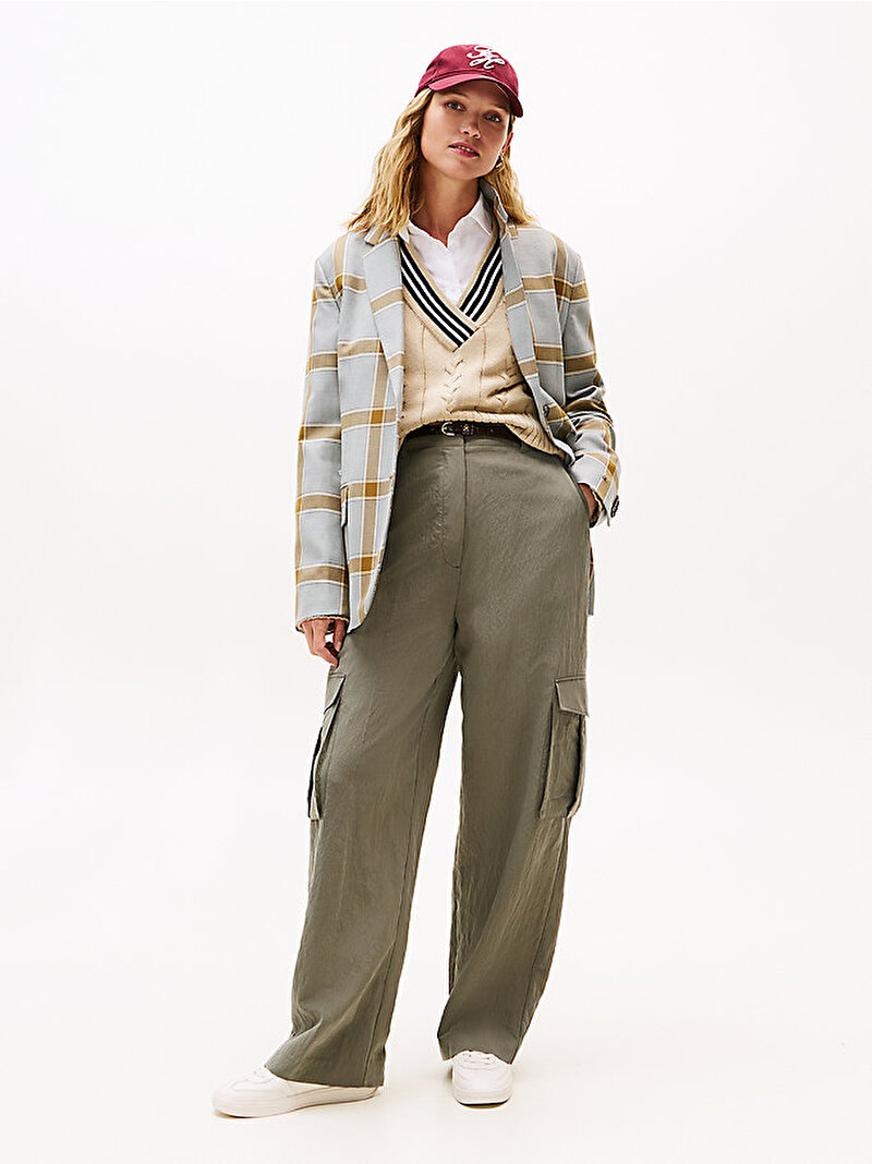 Kadın Fluid Utility Loose Pantolon Yeşil WW0WW48363PSA